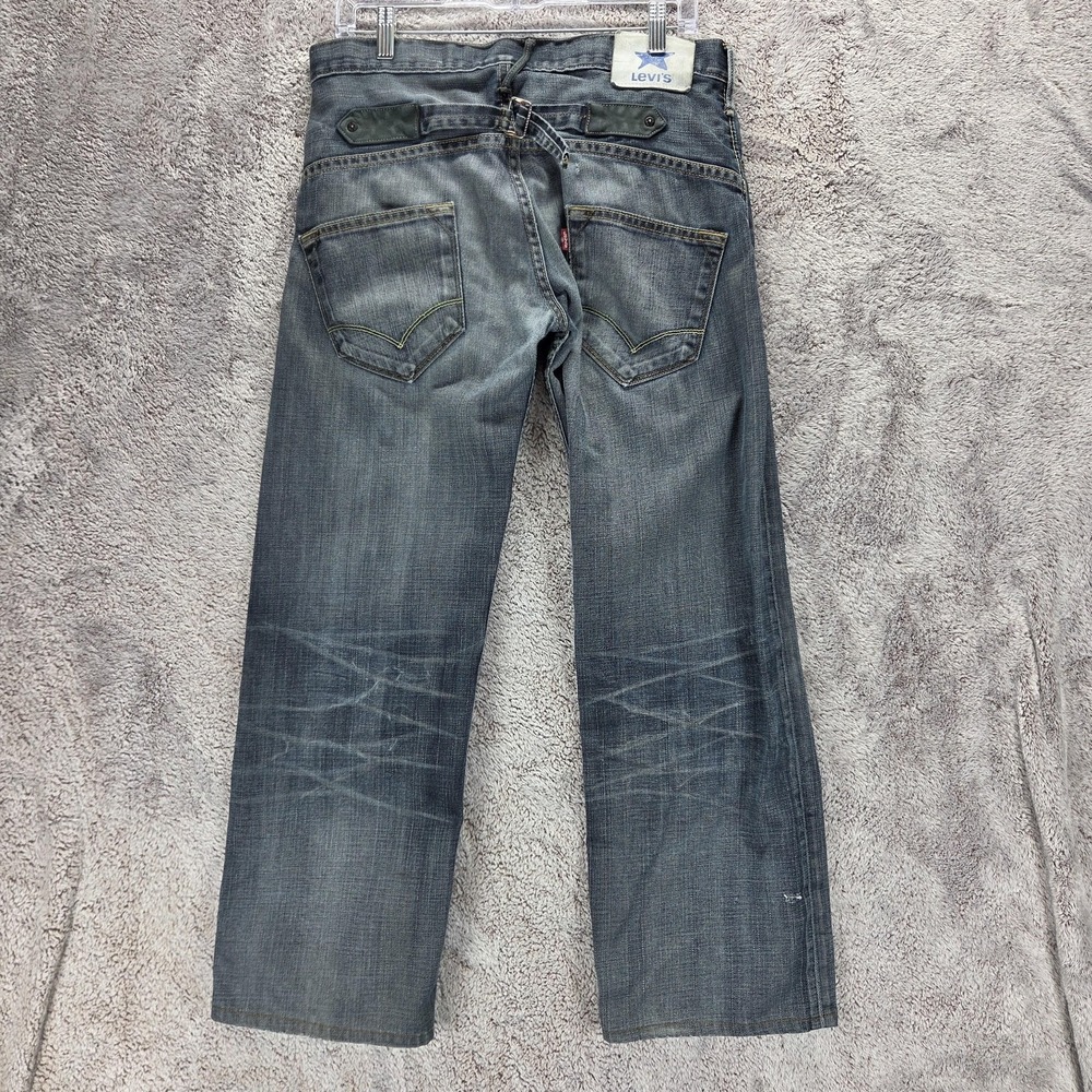 VTG Levis Blue Star Jeans Mens Blue Buckle Back Engineered Honeycomb Fits 32x29